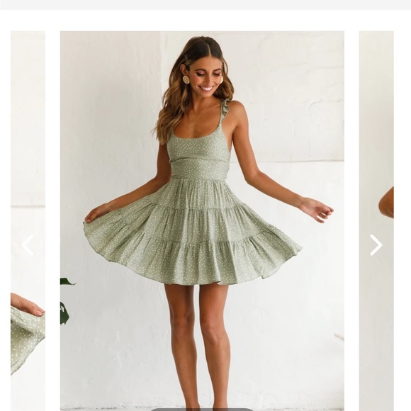 NWT Selfie Leslie Olive Sun Dress - Picture 2 of 5